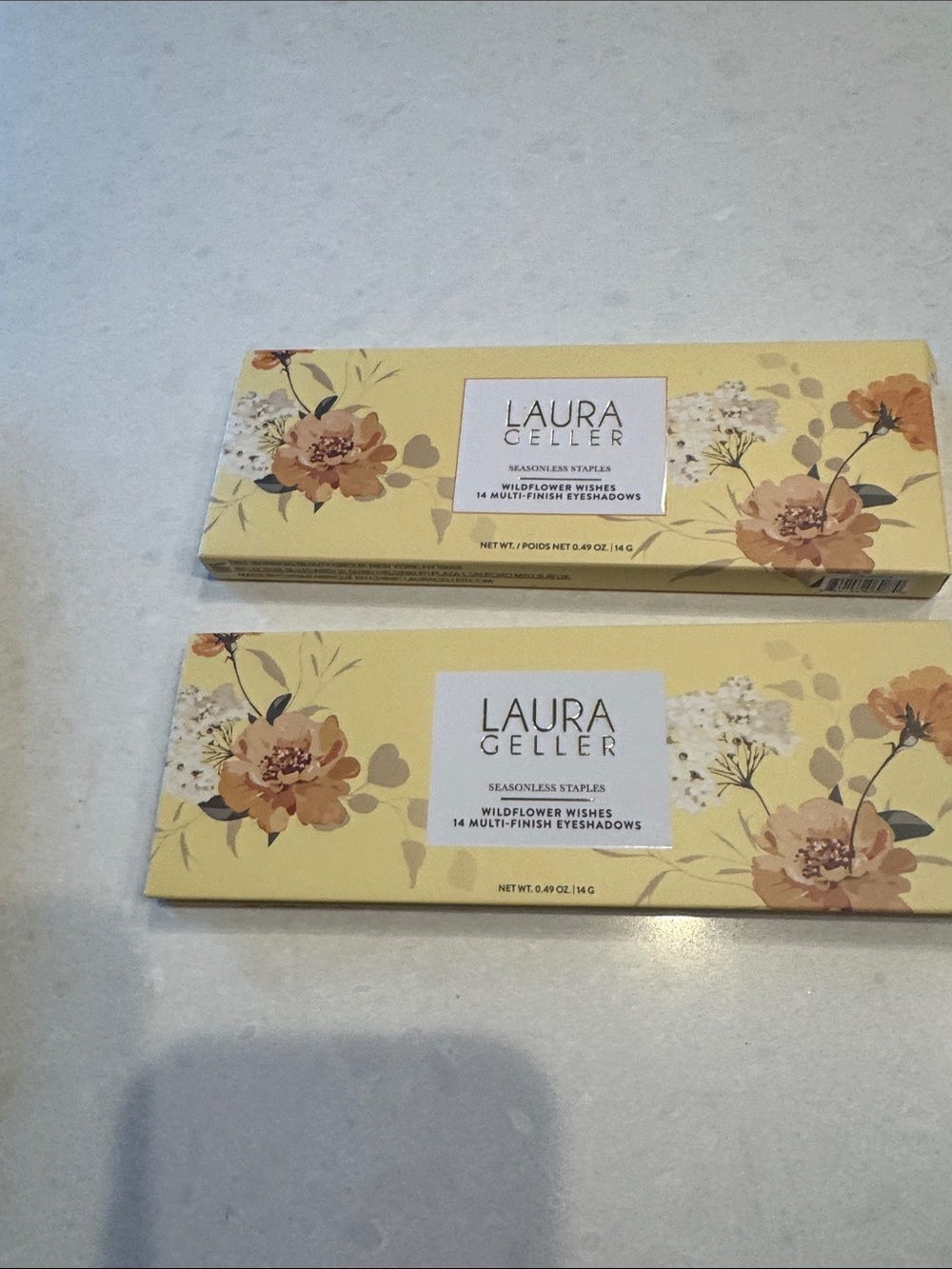 Laura Geller Wildflower Wishes Eyeshadow Palettes - Yellow Floral Packaging